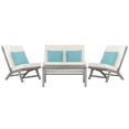 thumbnail image 1 of Safavieh Chaston 4 Piece Outdoor Modern Wood Living Set, 1 of 6