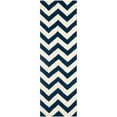 thumbnail image 1 of Safavieh Chatham 2'-3" X 15' Wool Hand Tufted Rug in Navy / Ivory, 1 of 11