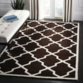 thumbnail image 1 of SAFAVIEH Chatham Franklin Geometric Wool Area Rug, Dark Brown/Ivory, 7' x 7' Square, 1 of 8