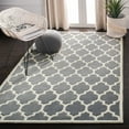 thumbnail image 1 of SAFAVIEH Chatham Freddy Geometric Wool Area Rug, Dark Gray/Ivory, 8'9" x 8'9" Square, 1 of 10