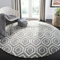 thumbnail image 1 of SAFAVIEH Chatham Graham Geometric Wool Area Rug, Dark Gray/Ivory, 5' x 5' Round, 1 of 7