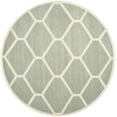 thumbnail image 1 of SAFAVIEH Chatham Greg Geometric Wool Area Rug, Gray/Ivory, 7' x 7' Round, 1 of 5