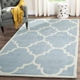 thumbnail image 1 of SAFAVIEH Chatham Hayden Geometric Wool Area Rug, Blue/Ivory, 4' x 6', 1 of 9