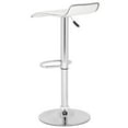 thumbnail image 1 of Safavieh Chaunda 22.4"-30.9" Chrome Steel Bar Stool in White, 1 of 3