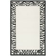 thumbnail image 1 of Safavieh Chelsea HK731A White, Black 4'6" x 6'6" Oval Rug, 1 of 10