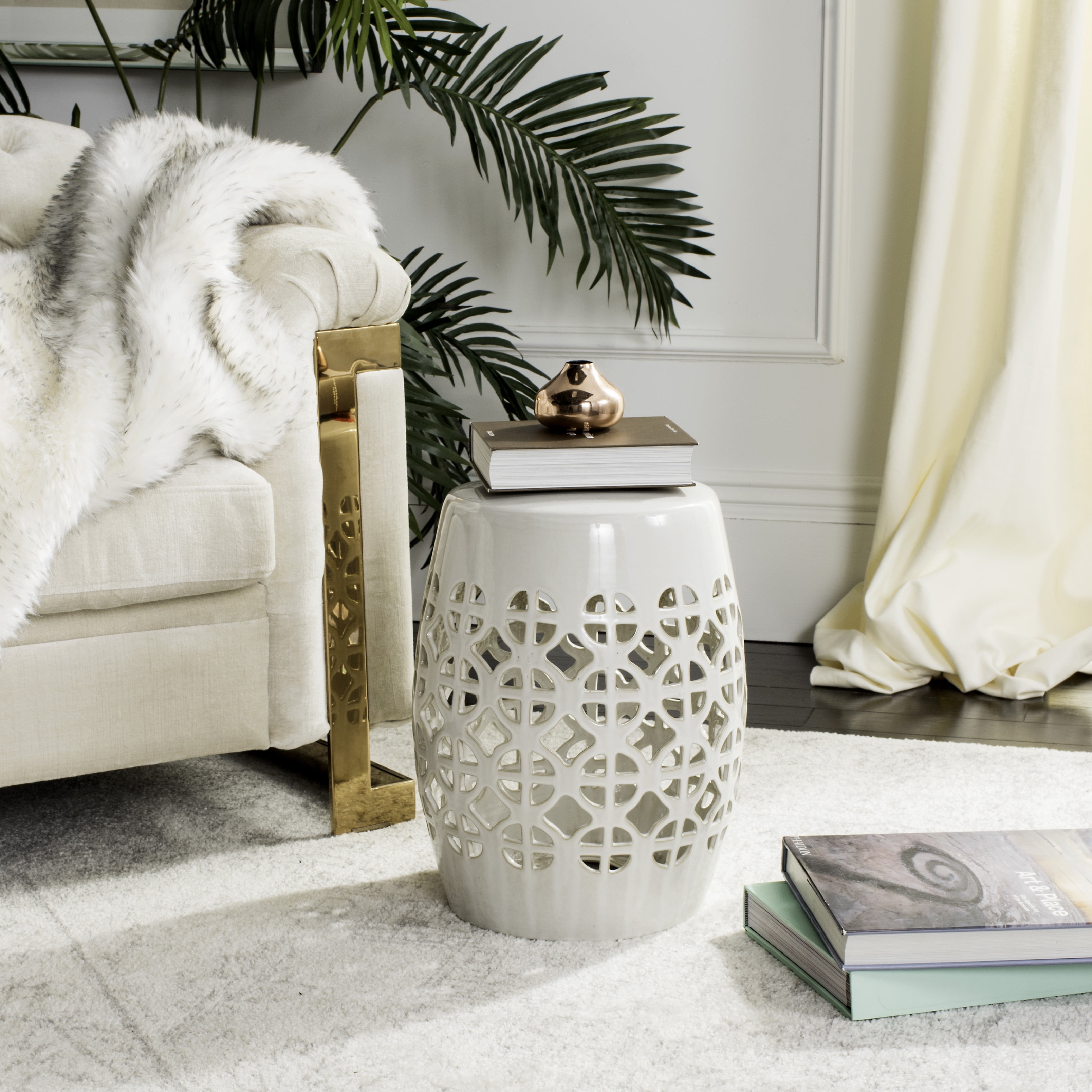 Safavieh circle lattice garden cheap stool