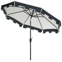 Safavieh City Fashion 9' Market Crank Auto Tilt Umbrella, Beige/Navy