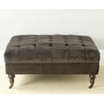 thumbnail image 1 of Safavieh Clark Square Upholstered Ottoman with Casters, Graphite, 1 of 6