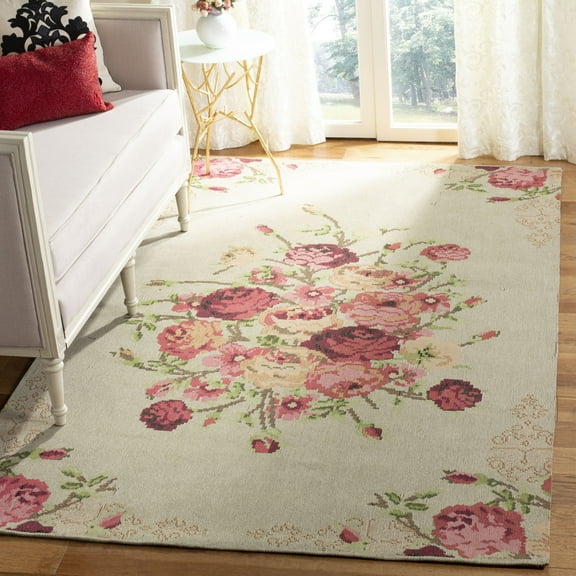 Safavieh Classic Vintage Floral Flat Weave Beige/Red Area Rug, 8' x 10'