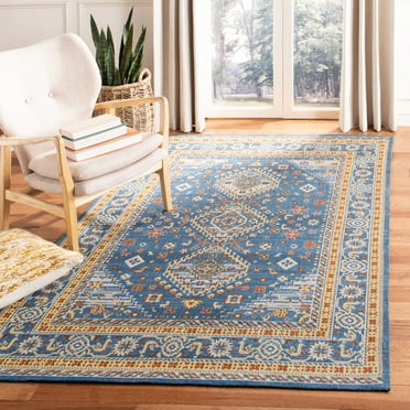 Safavieh  Classic Vintage Oriental Cotton Rug Blue/Gold 5' x 8' 5' x 8' Gold