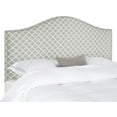 thumbnail image 1 of Safavieh Connie Classic Upholstered Headboard with Nail Heads, Full, Grey/White Trellis, 1 of 3