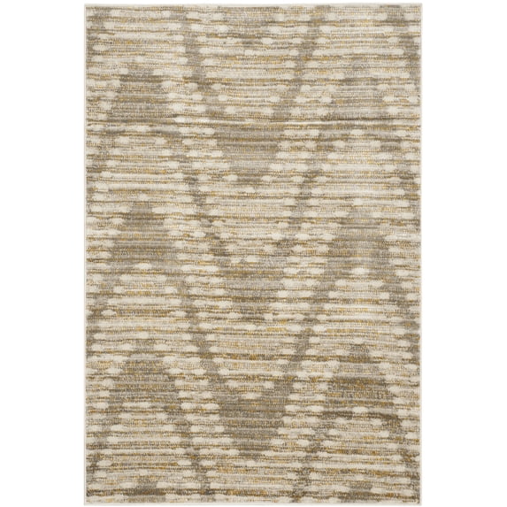SAFAVIEH Porcello Candida Geometric Area Rug, Grey/Dark Grey, 4'1" x 6'