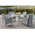 thumbnail image 1 of Safavieh Cooley Outdoor Contemporary Wicker 5 Piece Set with Cushion, 1 of 11