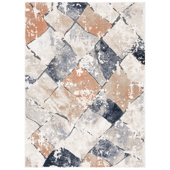 Safavieh Coppertone Hugborg Abstract Distressed Rug 5'3" x 7'7" 5' x 8' Indoor Living Room,Bedroom,Dining Room Rectangle