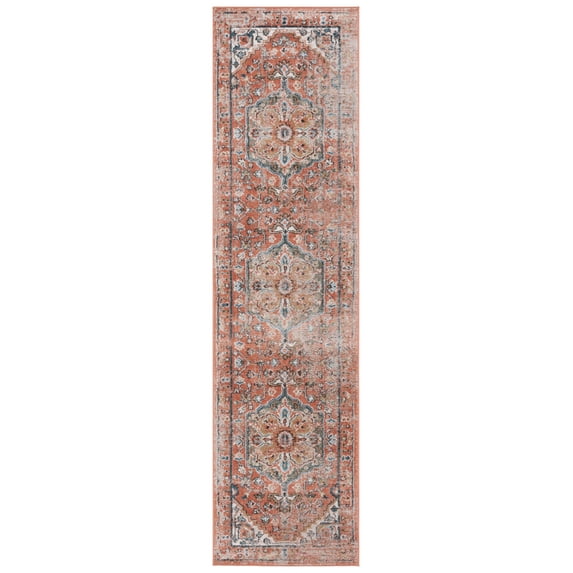 SAFAVIEH Cornelia Paxton Medallion Runner Rug, Rust, 2'2" x 8'