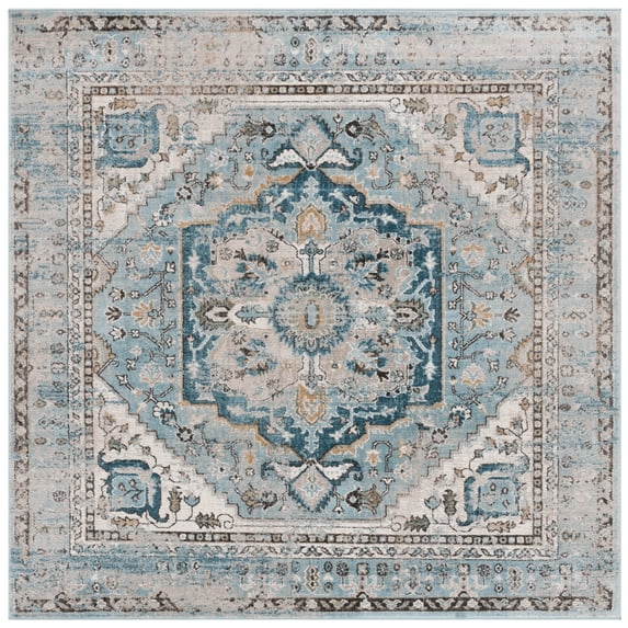 SAFAVIEH Cornelia Paxton Medallion Area Rug, Blue, 6'7" x 6'7" Square