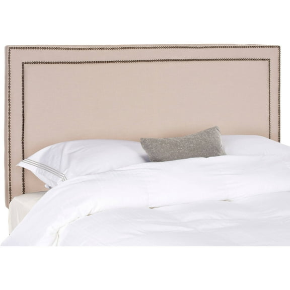 Safavieh Cory Modern Elegant Upholstered Headboard with Nail Heads, Full, Taupe