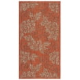 thumbnail image 1 of Safavieh Courtyard Adrian Floral Indoor/Outdoor Area Rug, Brick Red/Natural, 2'7" x 5', 1 of 8