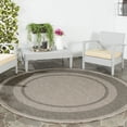 thumbnail image 1 of Safavieh Courtyard Agnes Bordered Indoor/Outdoor Area Rug, Beige/Black, 4' x 4' Round, 1 of 10