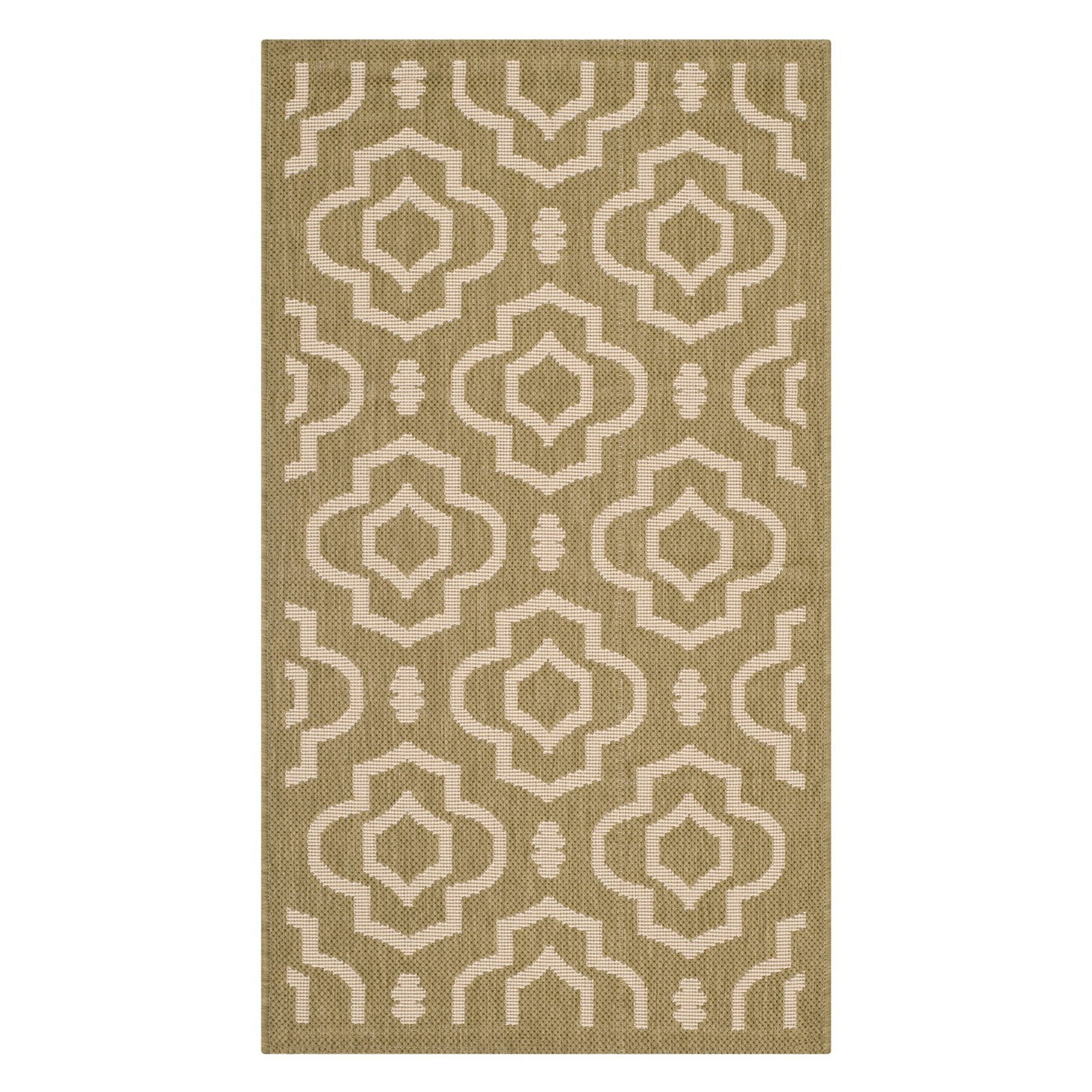 Safavieh 8' x 11' Green/Beige Geometric Indoor/Outdoor Rug