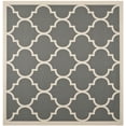 thumbnail image 1 of Safavieh Courtyard Alyssa Geometric Indoor/Outdoor Area Rug, Anthracite/Beige, 4' x 4' Square, 1 of 14