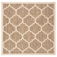 thumbnail image 1 of Safavieh Courtyard Alyssa Geometric Indoor/Outdoor Area Rug, Brown/Bone, 4' x 4' Square, 1 of 15