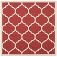 thumbnail image 1 of Safavieh Courtyard Alyssa Geometric Indoor/Outdoor Area Rug, Red/Bone, 4' x 4' Square, 1 of 19