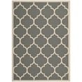 thumbnail image 1 of Safavieh Courtyard Alyssa Geometric Indoor/Outdoor Area Rug, Anthracite/Beige, 4' x 5'7", 1 of 14
