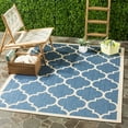 thumbnail image 1 of Safavieh Courtyard Alyssa Geometric Indoor/Outdoor Area Rug, 5'3" x 5'3" Square, Blue/Beige, 1 of 7