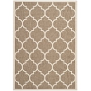 Safavieh Courtyard Alyssa Geometric Indoor/Outdoor Area Rug, Brown/Bone, 5'3" x 7'7"