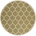 thumbnail image 1 of Safavieh Courtyard Alyssa Geometric Indoor/Outdoor Area Rug, 7'10" x 7'10" Round, Green/Beige, 1 of 10