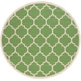 thumbnail image 1 of Safavieh Courtyard Alyssa Geometric Indoor/Outdoor Area Rug, Green/Beige, 7'10" x 7'10" Round, 1 of 10