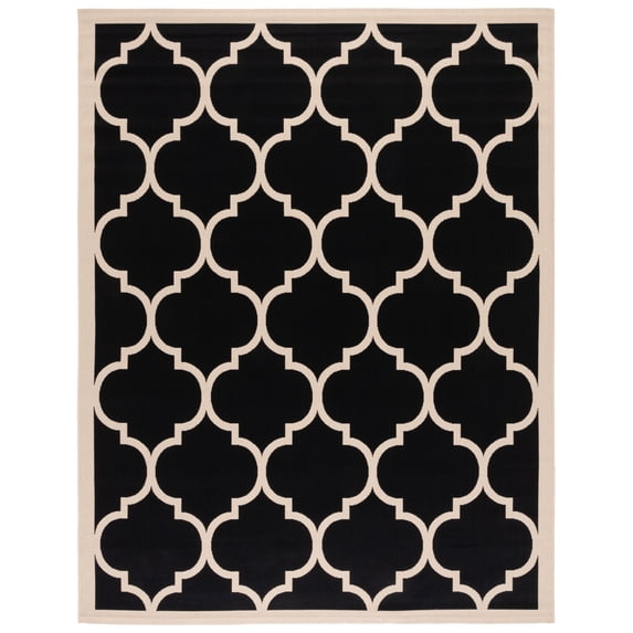 Safavieh Courtyard Alyssa Geometric Indoor/Outdoor Area Rug, Black/Beige, 9' x 12'