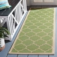 thumbnail image 1 of Safavieh Courtyard Alyssa Geometric Indoor/Outdoor Runner Rug, Green/Beige, 2'3" x 10', 1 of 10