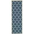 thumbnail image 1 of Safavieh Courtyard Alyssa Geometric Indoor/Outdoor Runner Rug, 2'3" x 10', Navy/Beige, 1 of 6