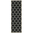 thumbnail image 1 of Safavieh Courtyard Alyssa Geometric Indoor/Outdoor Runner Rug, 2'3" x 12', Black/Beige, 1 of 7