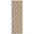 thumbnail image 1 of Safavieh Courtyard Alyssa Geometric Indoor/Outdoor Runner Rug, Brown/Bone, 2'3" x 6'7", 1 of 11