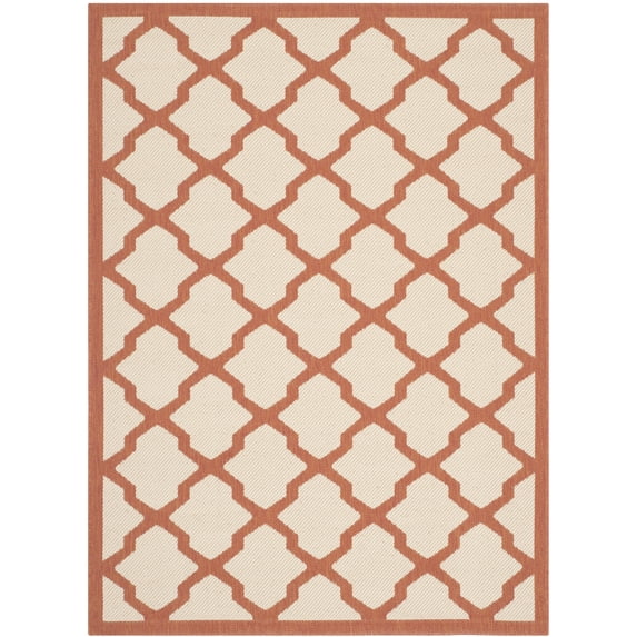 Safavieh Courtyard Amber Geometric Indoor/Outdoor Area Rug, Beige/Terracotta, 2'7" x 5'