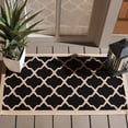 thumbnail image 1 of Safavieh Courtyard Amber Geometric Indoor/Outdoor Area Rug, Black/Beige, 2'7" x 5', 1 of 16