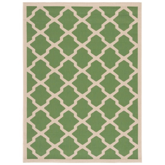 Safavieh Courtyard Amber Geometric Indoor/Outdoor Area Rug, Green/Beige, 2'7" x 5'