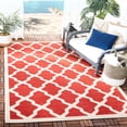 thumbnail image 1 of Safavieh Courtyard Amber Geometric Indoor/Outdoor Area Rug, Red/Bone, 4' x 5'7", 1 of 14