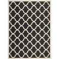 thumbnail image 1 of Safavieh Courtyard Amber Geometric Indoor/Outdoor Area Rug, Black/Beige, 9' x 12', 1 of 17