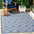 thumbnail image 1 of Safavieh Courtyard Amelia Geometric Indoor/Outdoor Area Rug, Blue/Beige, 4' x 5'7", 1 of 14