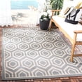 thumbnail image 1 of Safavieh Courtyard Amelia Geometric Indoor/Outdoor Area Rug, Anthracite/Beige, 5'3" x 7'7", 1 of 9