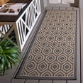 thumbnail image 1 of Safavieh Courtyard Amelia Geometric Indoor/Outdoor Runner Rug, Anthracite/Beige, 2'3" x 6'7", 1 of 8