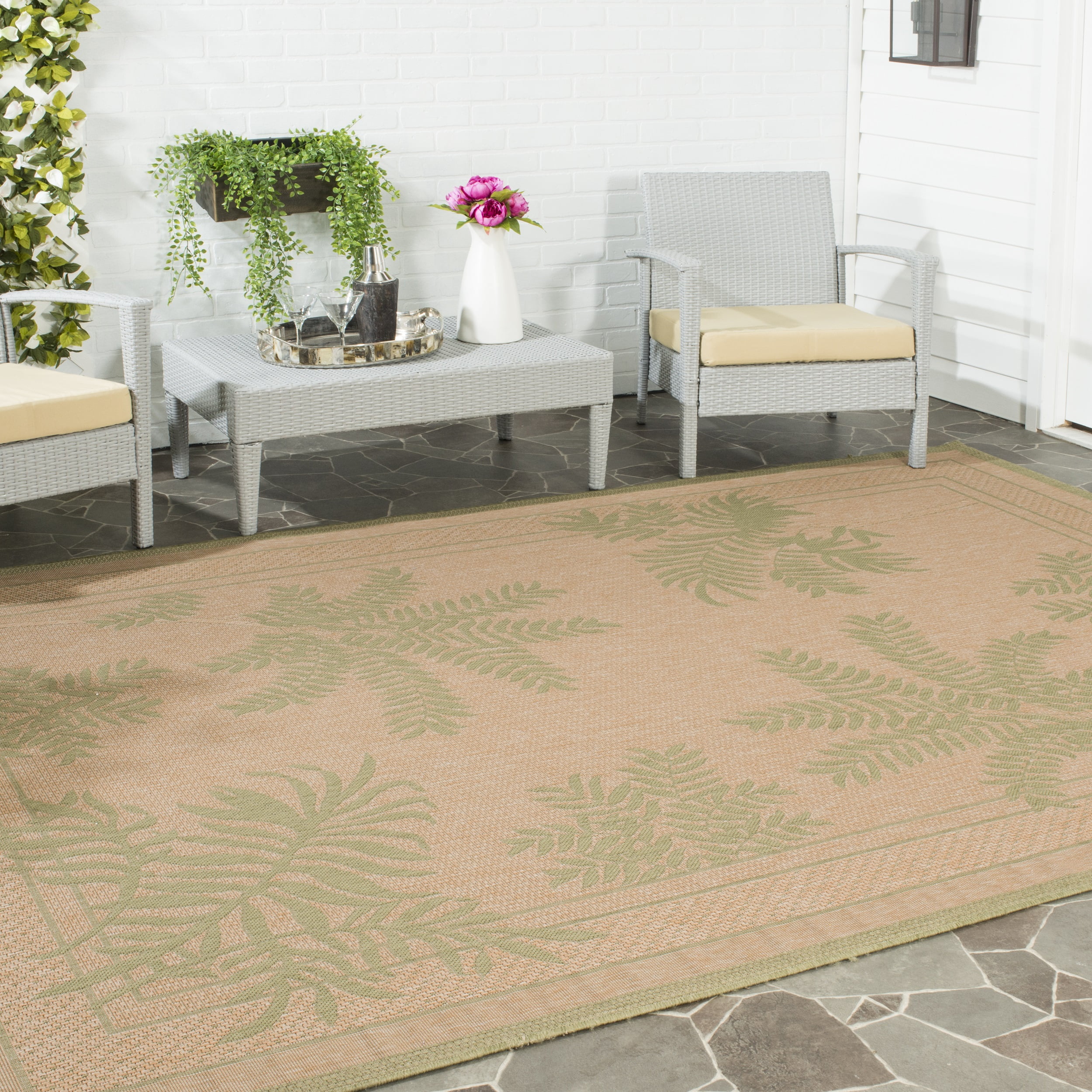 Safavieh Courtyard Annabelle Floral Indoor/Outdoor Area Rug or Runner ...