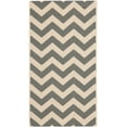thumbnail image 1 of Safavieh Courtyard Bailey Chevron Indoor/Outdoor Area Rug, 2'7" x 5', Grey/Beige, 1 of 7