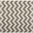 thumbnail image 1 of Safavieh Courtyard Bailey Chevron Indoor/Outdoor Area Rug, Gray/Beige, 4' x 4' Square, 1 of 11