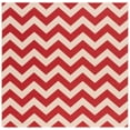 thumbnail image 1 of Safavieh Courtyard Bailey Chevron Indoor/Outdoor Area Rug, Red, 5'3" x 5'3" Square, 1 of 15