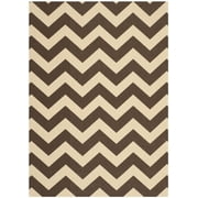 Safavieh Courtyard Bailey Chevron Indoor/Outdoor Area Rug, Dark Brown, 5'3" x 7'7"